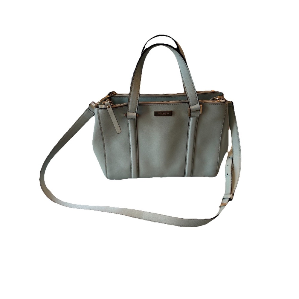 kate spade NEW YORK Mint Green Leather Purse W/Removable Strap Gently Used - Picture 2 of 16